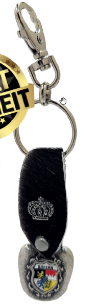 Schl. Anh. Glocke Krone silber-matt Fellband 9x3cm